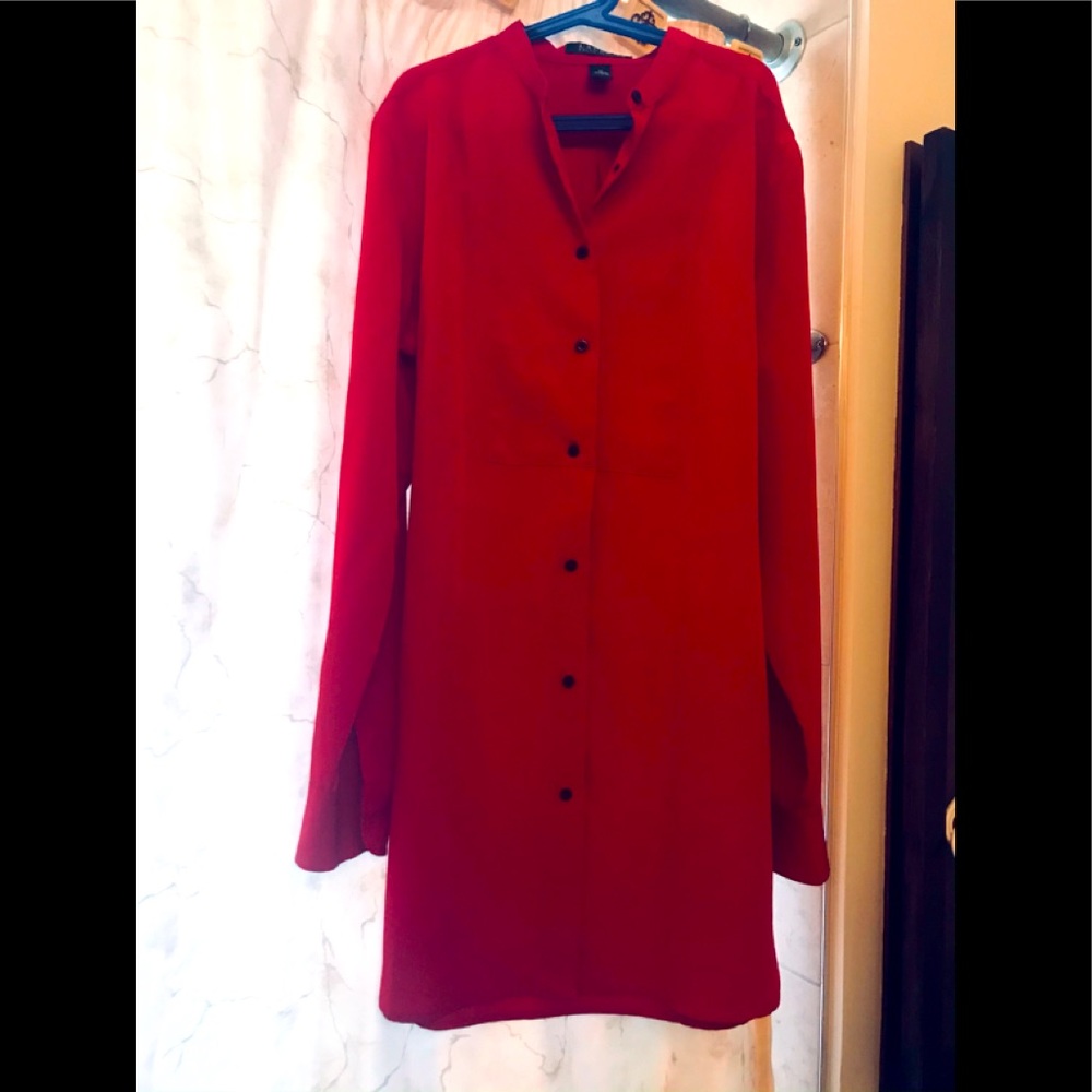 Ralph Lauren Shirt dress , bright red color ,